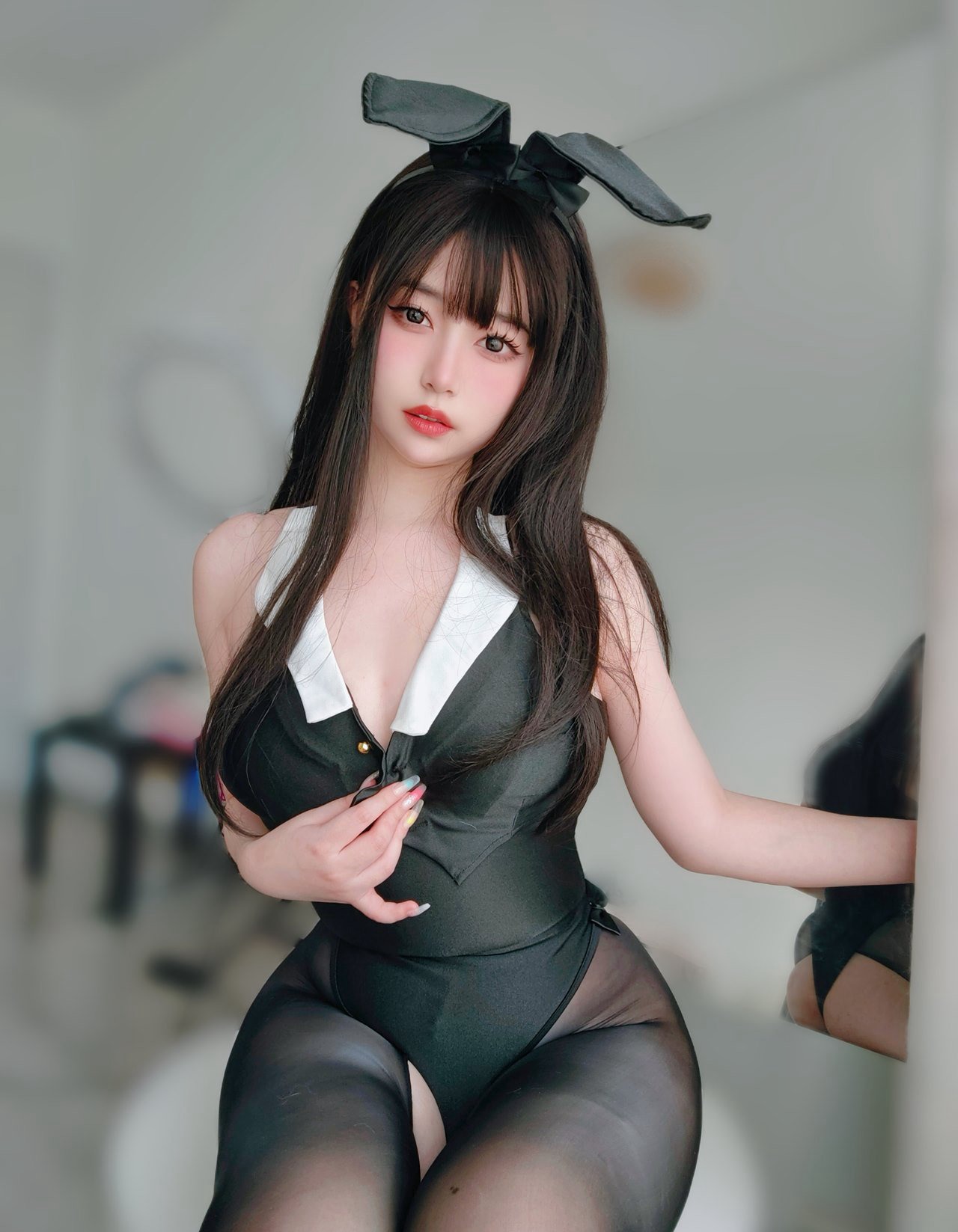 极品黑丝无内COSPLAY美女丰满高翘臀丁字裤情趣写真插图